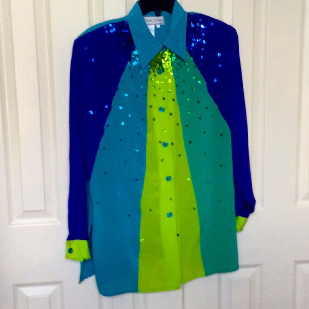 Longer length women’s  silk blouse.